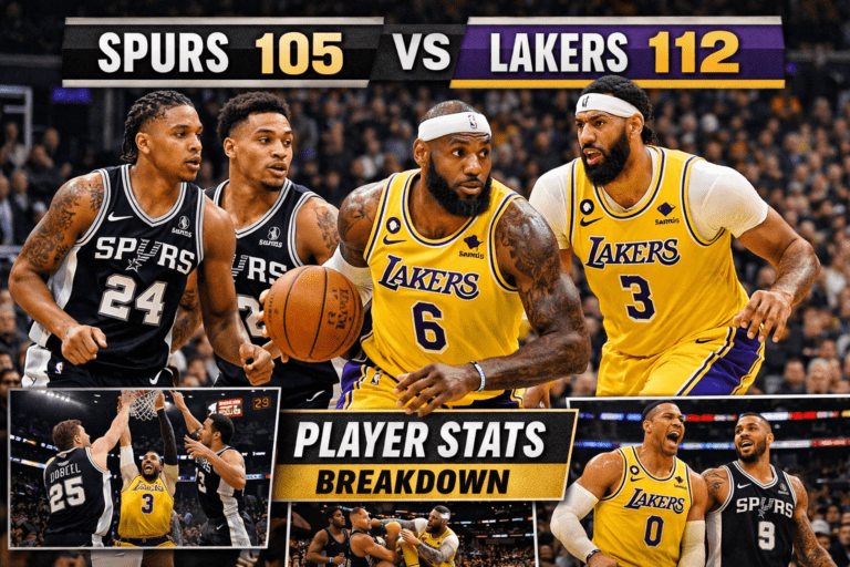 San Antonio Spurs vs Lakers Match Player Stats