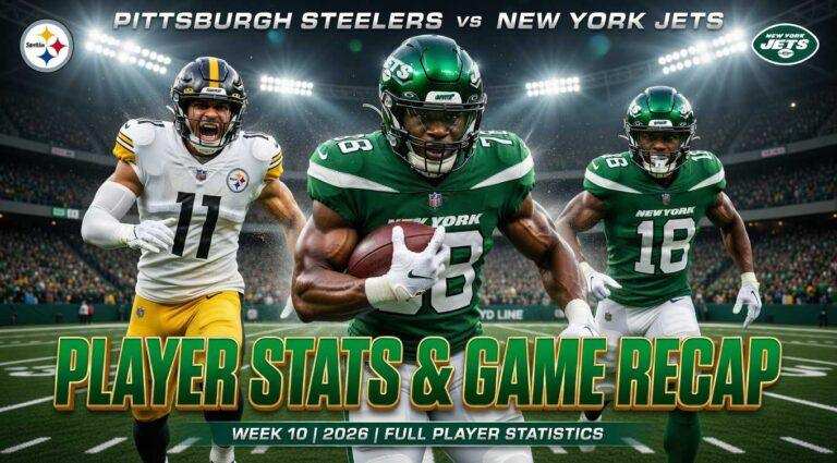 Pittsburgh Steelers vs New York Jets Player Stats