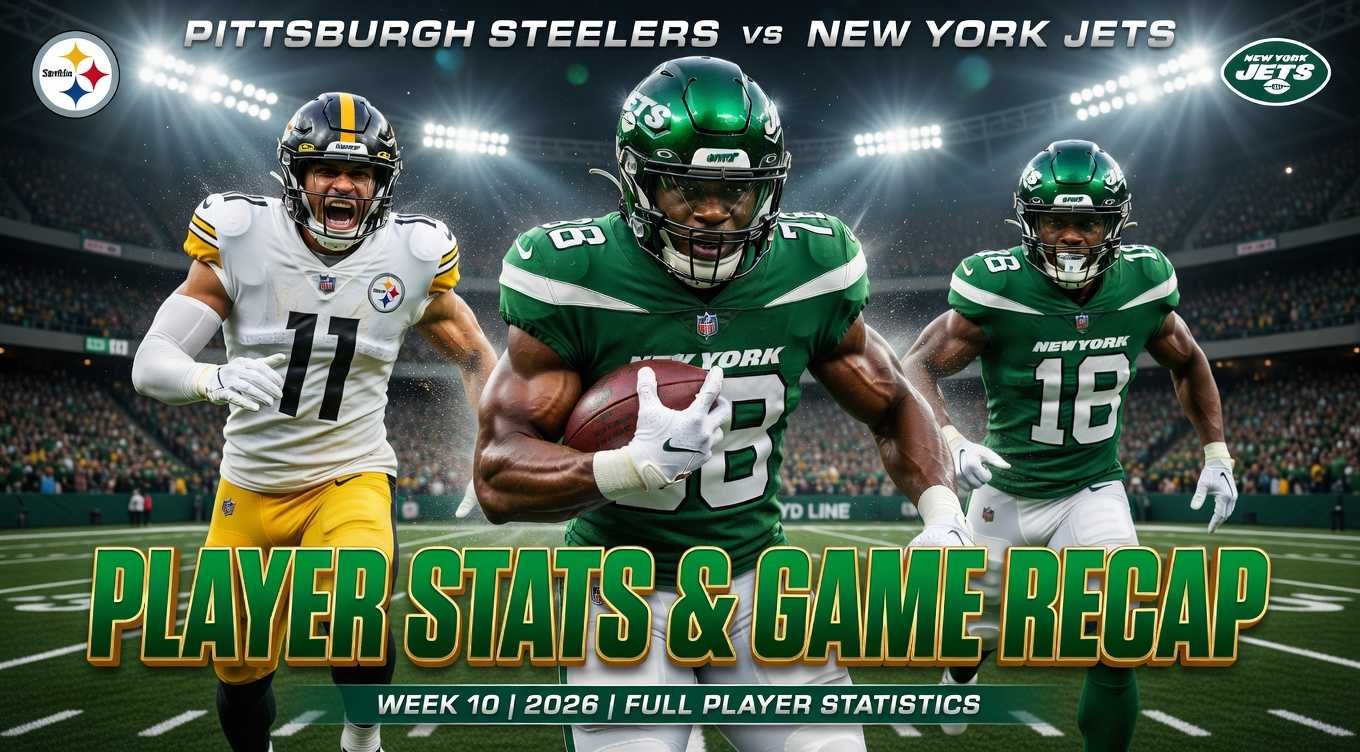 Pittsburgh Steelers vs New York Jets Player Stats