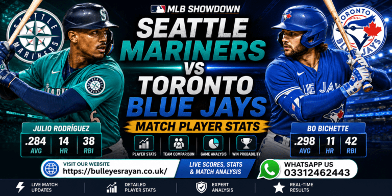 Seattle Mariners Vs Toronto Blue Jays Match Player Stats