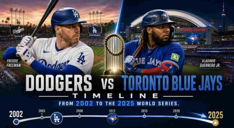 Dodgers vs Toronto Blue Jays Timeline