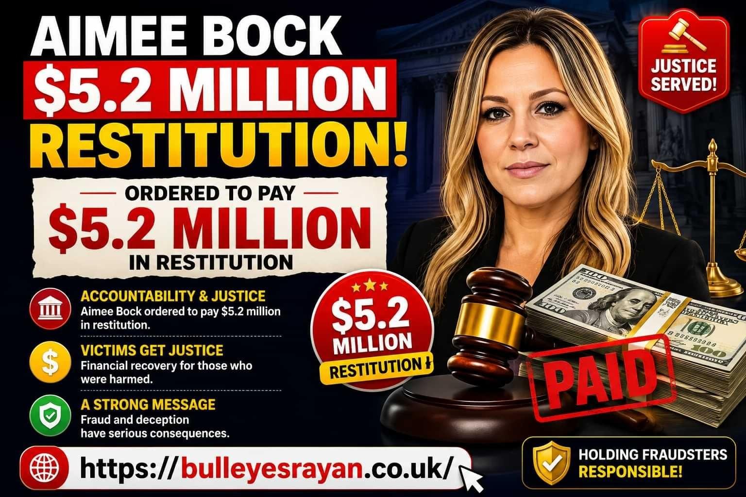 aimee bock $5.2m restitution