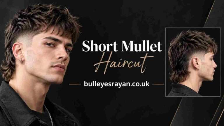 Short Mullet Haircut with Textured Layers and Tapered Sides
