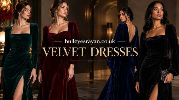 Velvet Dresses in elegant jewel-toned evening styles